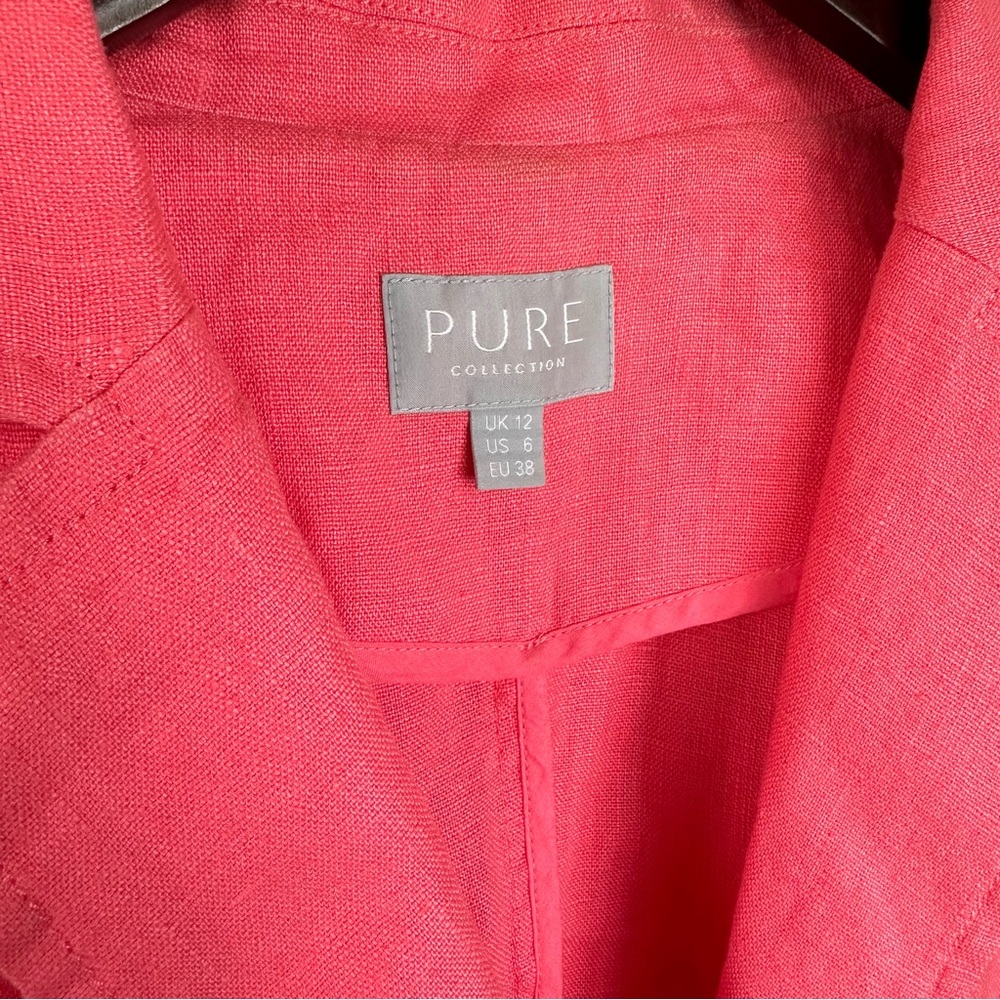 Pure Collection Pink Linen Jacket - Picture 2 of 5